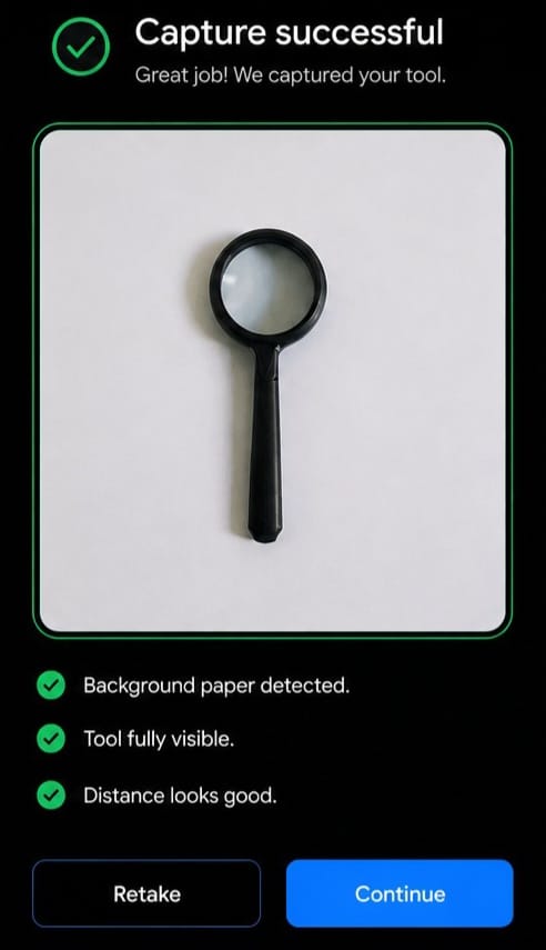 Scanning a tool with ToolKaiser