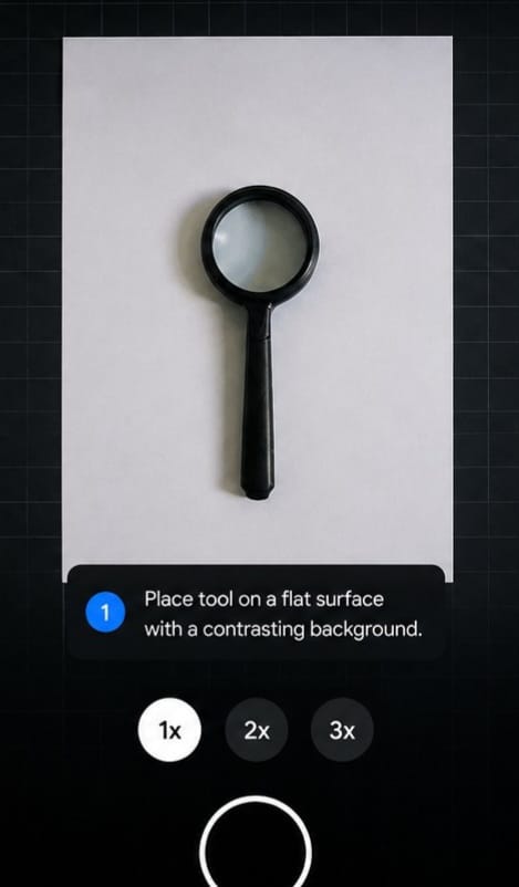 Tool placed on contrasting background